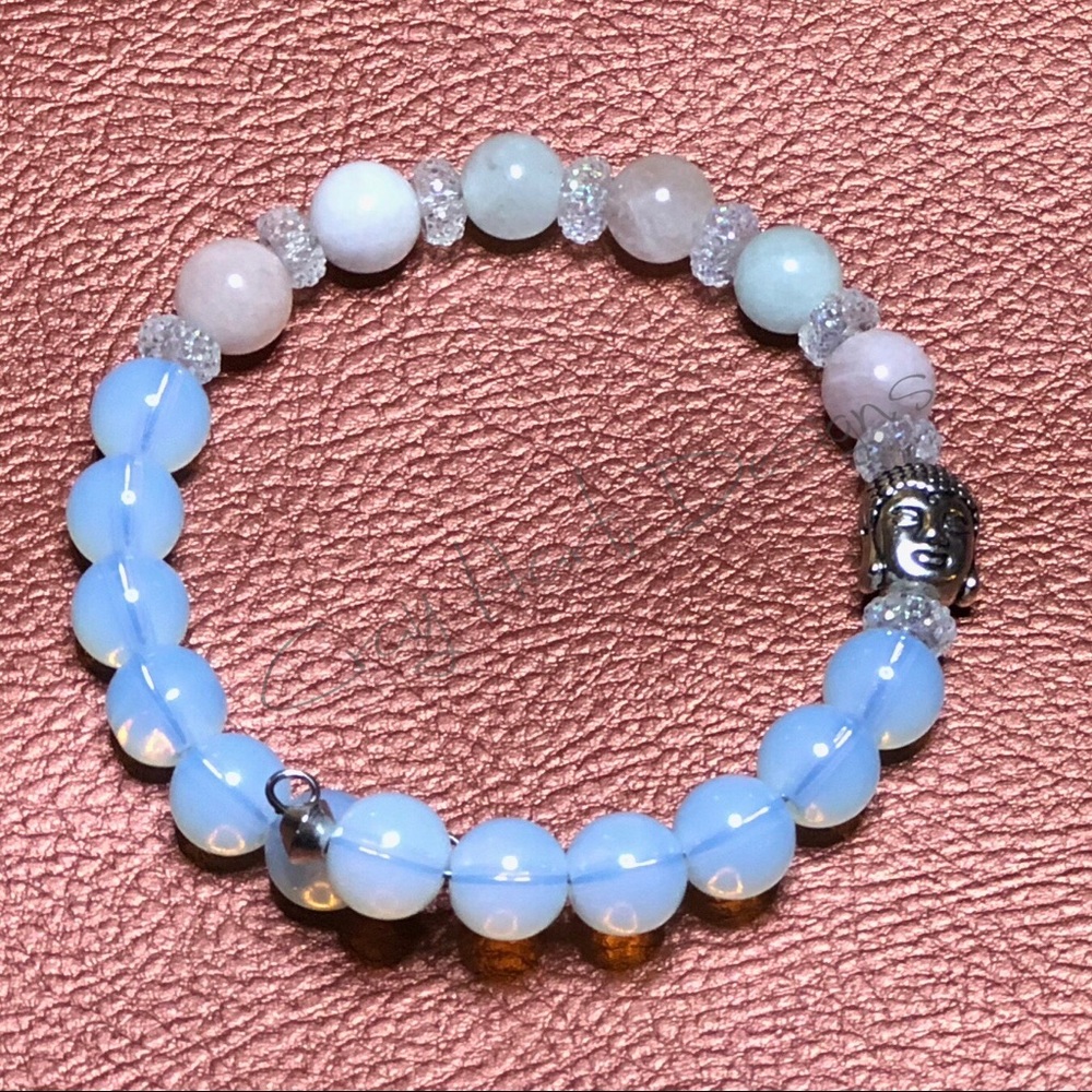 Morganite Peace Bracelet